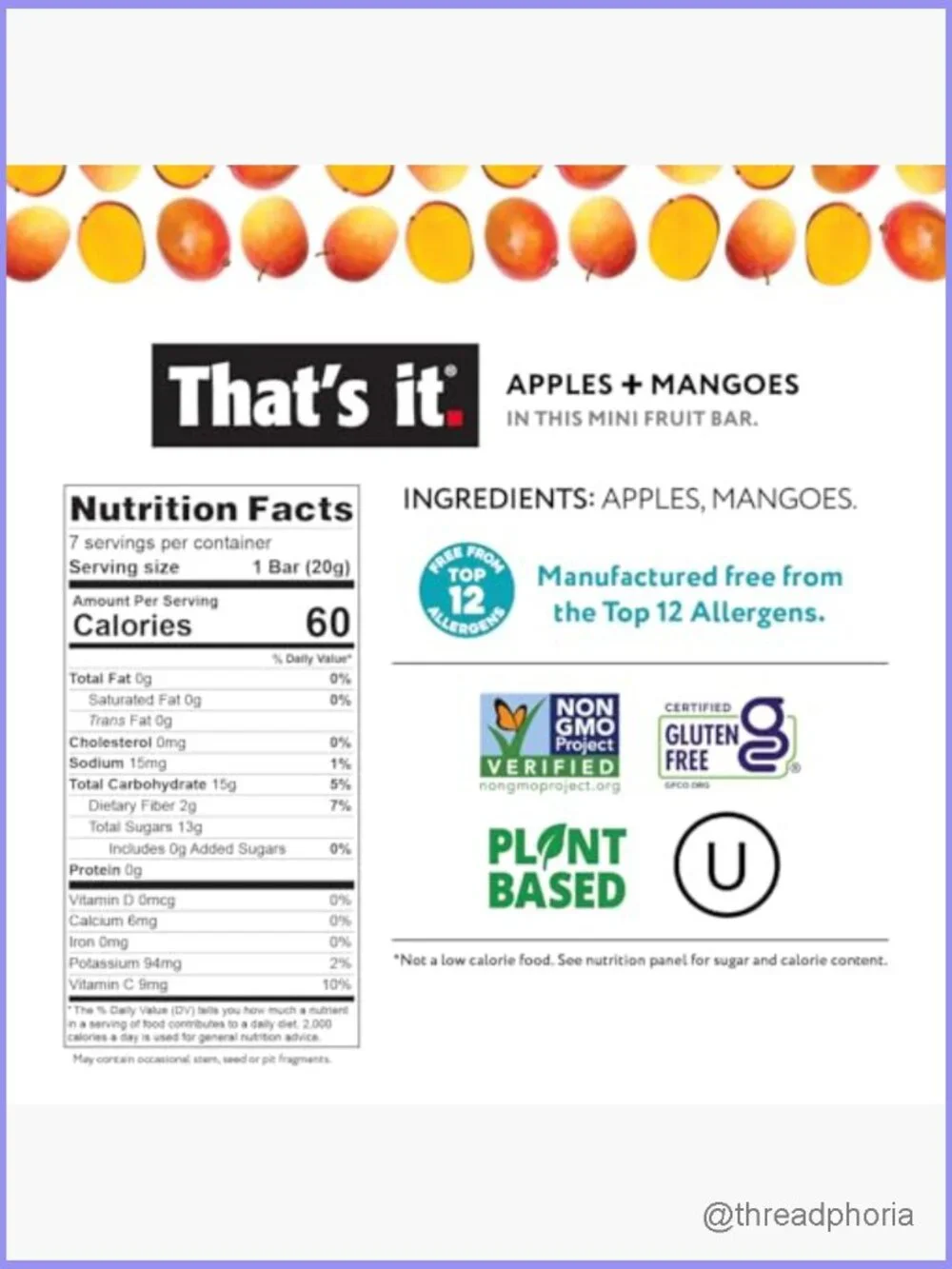 Mini Fruit Bars Variety Pack 35ct Gluten Free Vegan Snack